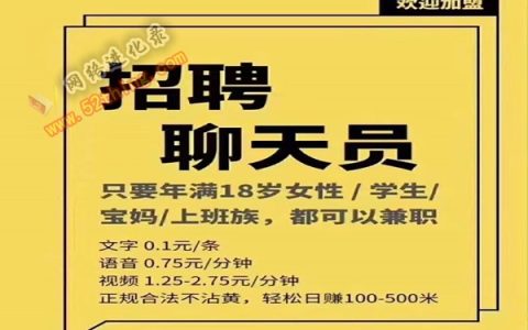 陪人聊天可以挣钱的app，女性副业首选